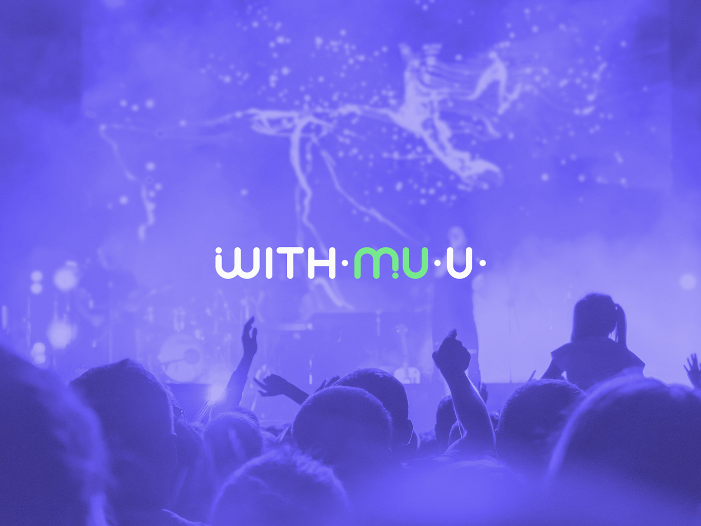 위드뮤 로고와 무대 이미지